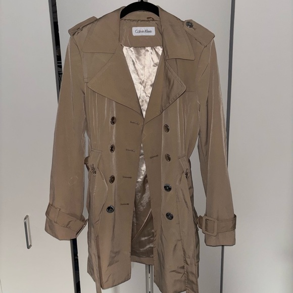 Calvin Klein Women's Beige Trench Coat - Picture 3 of 4